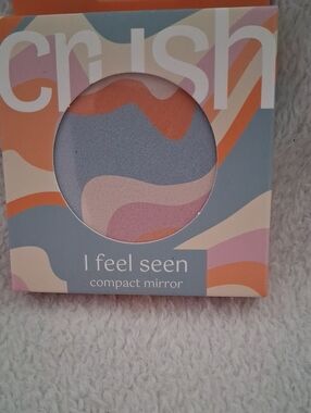 I Feel Seen Compact Mirror - Pastel Wave Design